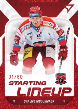 Greame McCormack Hradec Kralove Tipsport ELH 2022/23 SportZoo 2. serie Starting LINEUP 2nd PERIOD /60 #SL-26